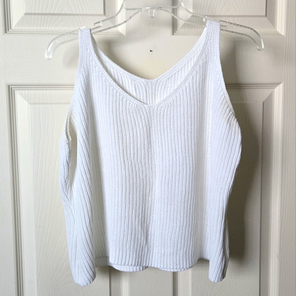 White Knit Women's Top
